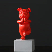 Load image into Gallery viewer, Yoga Pugs Resin StatuesHome DecorRed