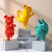 Load image into Gallery viewer, Yoga Pugs Resin StatuesHome DecorYellow