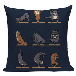 Yoga Pugs Cushion CoversCushion CoverOne SizeStaffordshire Bull Terrier