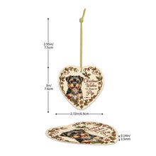Load image into Gallery viewer, Yorkie Dog Ornament - Christmas Wishes Design - Personalized with Name-Christmas Ornament-Christmas,Personalize Artwork,Yorkshire Terrier-5