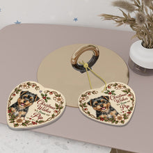 Load image into Gallery viewer, Yorkie Dog Ornament - Christmas Wishes Design - Personalized with Name-Christmas Ornament-Christmas,Personalize Artwork,Yorkshire Terrier-6