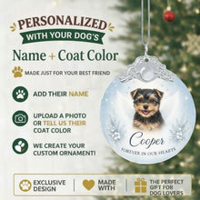 Load image into Gallery viewer, Yorkie Ornament - Angel Dog Memorial Design - Personalized with Photo and Name-Christmas Ornament-Christmas,Christmas Ornament,Personalize Artwork,Yorkshire Terrier-2