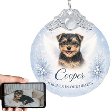 Load image into Gallery viewer, Yorkie Ornament - Angel Dog Memorial Design - Personalized with Photo and Name-Christmas Ornament-Christmas,Christmas Ornament,Personalize Artwork,Yorkshire Terrier-1