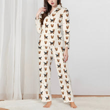 Load image into Gallery viewer, Yorkie Pajamas for Women - XL Available - Black and Tan Yorkie Love-Pajamas-Apparel,Dog Mom Gifts,Pajamas,Yorkshire Terrier-White-XS-1