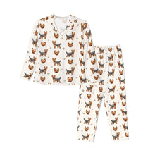 Load image into Gallery viewer, Yorkie Pajamas for Women - XL Available - Blue and Tan Yorkie Love-Pajamas-Apparel,Dog Mom Gifts,Pajamas,Yorkshire Terrier-9