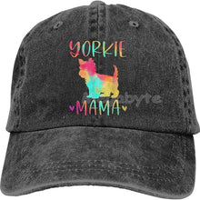 Load image into Gallery viewer, Image of a Yorkshire Terrier baseball cap in Yorkie mama design