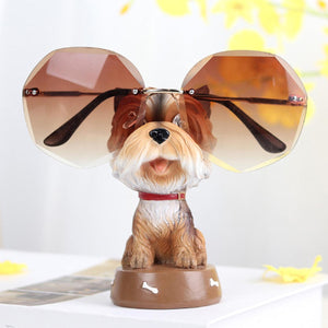 Image of a super cute Yorkshire Terrier glasses holder in the shape of Yorkshire Terrier, made of resin