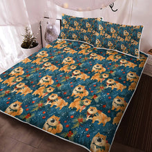 Load image into Gallery viewer, Yuletide Charm Chow Chow Christmas 2 Quilt Blanket Bedding Set-Bedding-Bedding, Blankets, Chow Chow, Christmas, Home Decor-3