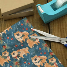 Load image into Gallery viewer, Yuletide Charm Chow Chow Christmas Gift Wrapping Paper - 2 Rolls-Christmas Ornament-Chow Chow,Christmas,Wrapping Paper-4