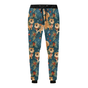 Yuletide Charm Chow Chow Christmas Unisex Sweatpants-Apparel-Apparel, Chow Chow, Christmas, Dog Dad Gifts, Dog Mom Gifts, Pajamas-4