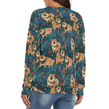 Load image into Gallery viewer, Yuletide Charm Chow Chow Women's V-Neck Christmas Sweater-Apparel-Apparel,Chow Chow,Christmas,Dog Mom Gifts,Sweater,Sweatshirt-3