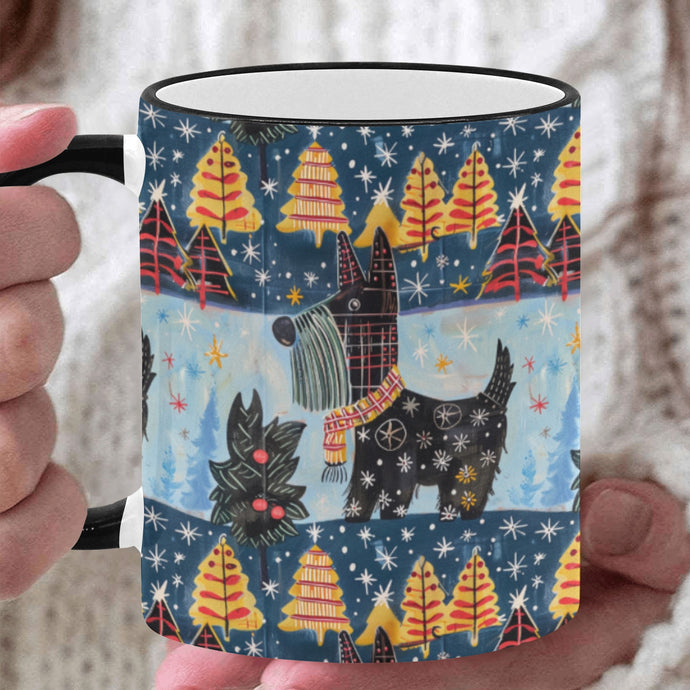 Yuletide Christmas Scottish Terrier Coffee Mug-White-ONE SIZE-1