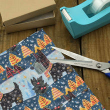 Load image into Gallery viewer, Yuletide Christmas Scottish Terrier Gift Wrapping Paper - 2 Rolls-Christmas Ornament-Christmas,Scottish Terrier,Wrapping Paper-2