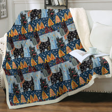 Load image into Gallery viewer, Yuletide Christmas Scottish Terrier Soft Warm Christmas Blanket-Blanket-Blankets, Christmas, Dog Dad Gifts, Dog Mom Gifts, Home Decor, Scottish Terrier-12