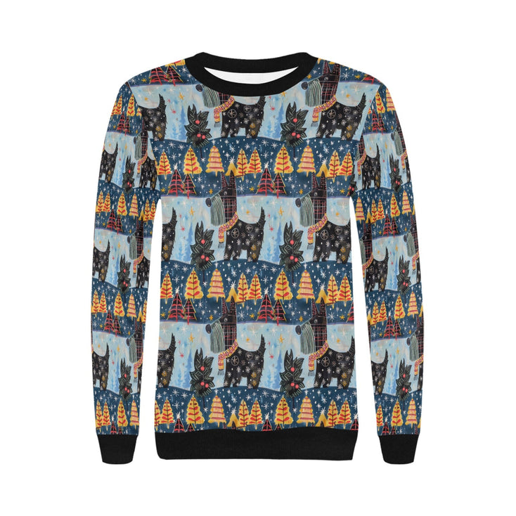 Yuletide Christmas Scottish Terrier Sweatshirt for Women-Apparel-Apparel, Christmas, Dog Mom Gifts, Scottish Terrier, Sweatshirt-3