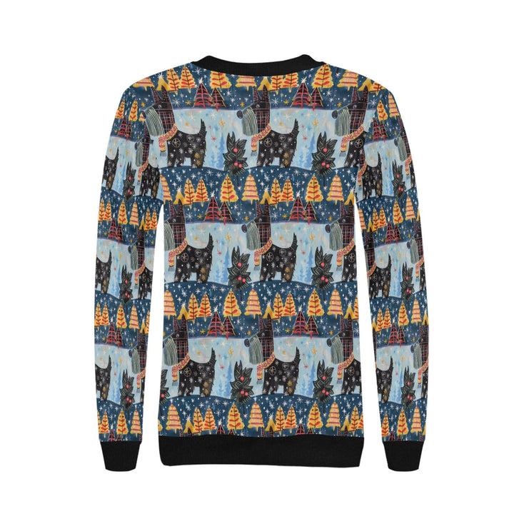 Yuletide Christmas Scottish Terrier Sweatshirt for Women-Apparel-Apparel, Christmas, Dog Mom Gifts, Scottish Terrier, Sweatshirt-4