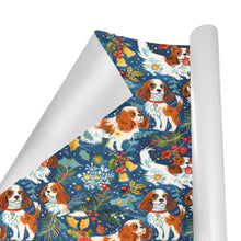 Load image into Gallery viewer, Yuletide Dance Blenheim Cavaliers Christmas Gift Wrapping Paper - 2 Rolls-Christmas Ornament-Cavalier King Charles Spaniel,Christmas,Wrapping Paper-3