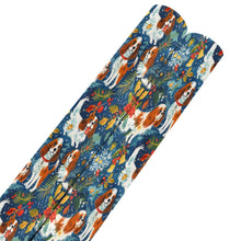 Load image into Gallery viewer, Yuletide Dance Blenheim Cavaliers Christmas Gift Wrapping Paper - 2 Rolls-Christmas Ornament-Cavalier King Charles Spaniel,Christmas,Wrapping Paper-Cavalier King Charles Spaniel-5