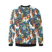 Yuletide Dance Blenheim Cavaliers Christmas Sweatshirt for Men-Apparel-Apparel, Cavalier King Charles Spaniel, Christmas, Dog Dad Gifts, Sweatshirt-4