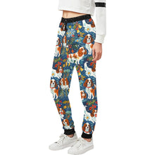 Load image into Gallery viewer, Yuletide Dance Blenheim Cavaliers Christmas Unisex Sweatpants-Apparel-Apparel, Cavalier King Charles Spaniel, Christmas, Dog Dad Gifts, Dog Mom Gifts, Pajamas-2