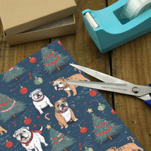 Load image into Gallery viewer, Yuletide English Bulldog Bliss Christmas Gift Wrapping Paper - 2 Rolls-Christmas Ornament-Christmas,English Bulldog,Wrapping Paper-4