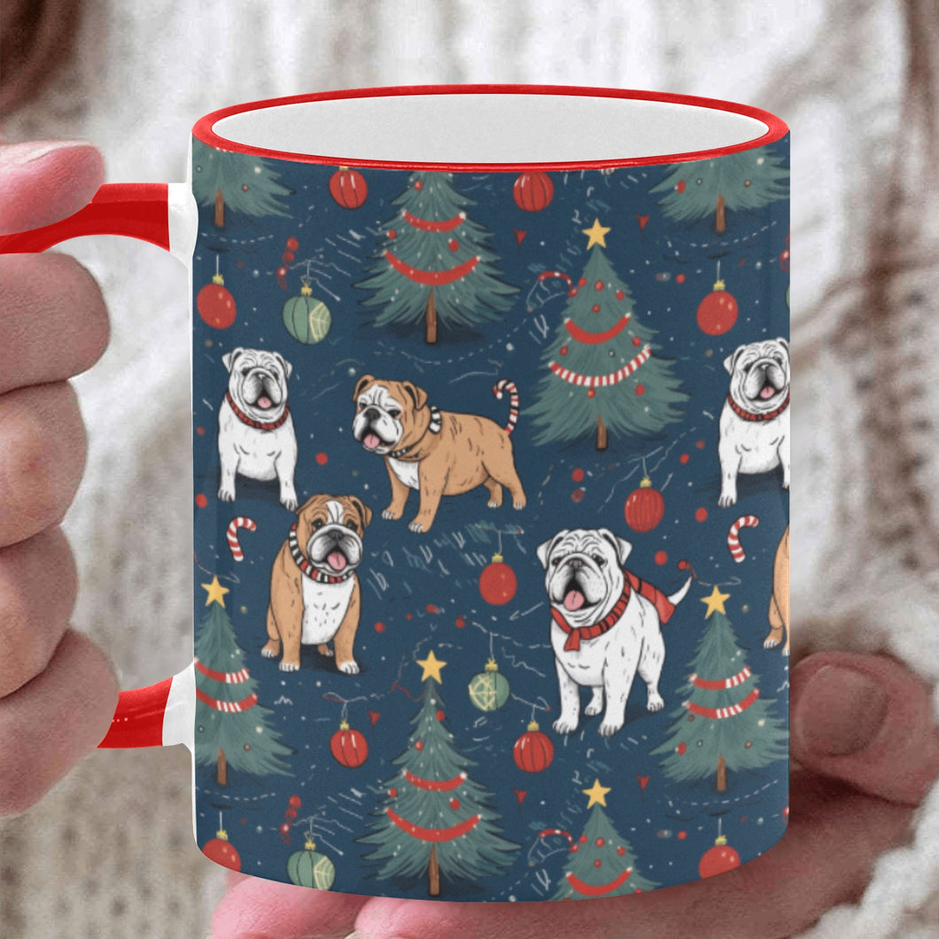 Yuletide English Bulldog Bliss Christmas Mug-White-ONE SIZE-1