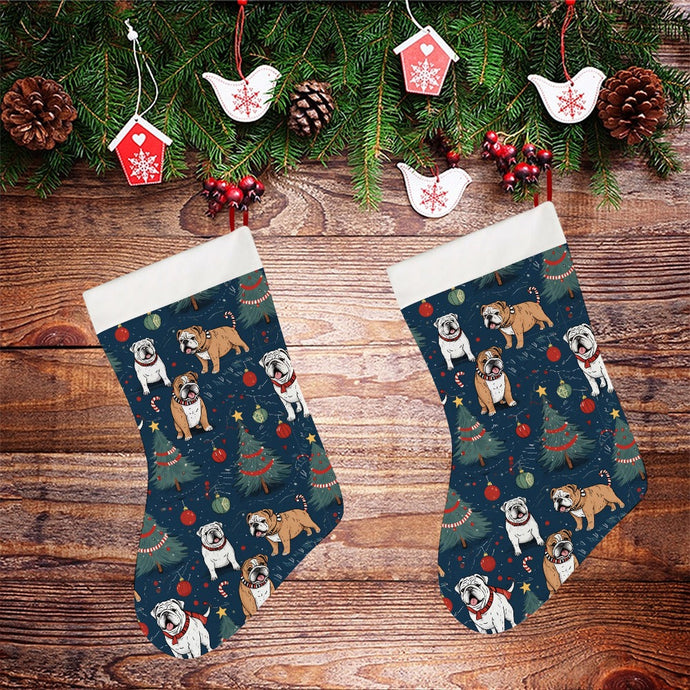 Yuletide English Bulldog Bliss Christmas Stocking-Christmas Ornament-Christmas, English Bulldog, Home Decor-One Size-3