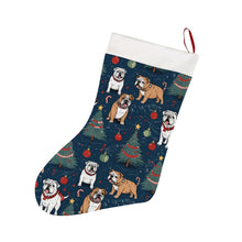 Load image into Gallery viewer, Yuletide English Bulldog Bliss Christmas Stocking-Christmas Ornament-Christmas, English Bulldog, Home Decor-One Size-1