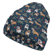 Load image into Gallery viewer, Yuletide English Bulldog Bliss Warm Christmas Beanie-Accessories-Accessories, Christmas, Dog Mom Gifts, English Bulldog, Hats-ONE SIZE-4