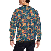 Load image into Gallery viewer, Yuletide Frolic Airedale Terriers Christmas Fuzzy Sweatshirt for Men-Apparel-Airedale Terrier, Apparel, Christmas, Dog Dad Gifts, Sweatshirt-2