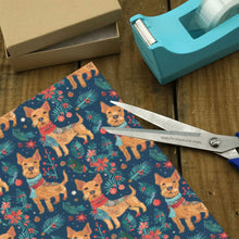 Load image into Gallery viewer, Yuletide Frolic Airedale Terriers Christmas Gift Wrapping Paper - 2 Rolls-Christmas Ornament-Airedale Terrier,Christmas,Wrapping Paper-2