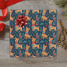 Load image into Gallery viewer, Yuletide Frolic Airedale Terriers Christmas Gift Wrapping Paper - 2 Rolls-Christmas Ornament-Airedale Terrier,Christmas,Wrapping Paper-1