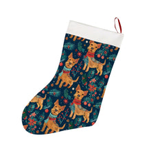 Load image into Gallery viewer, Yuletide Frolic Airedale Terriers Christmas Stocking-Christmas Ornament-Airedale Terrier, Christmas, Home Decor-2