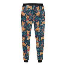 Load image into Gallery viewer, Yuletide Frolic Airedale Terriers Christmas Unisex Sweatpants-Apparel-Airedale Terrier, Apparel, Christmas, Dog Dad Gifts, Dog Mom Gifts, Pajamas-5