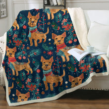 Load image into Gallery viewer, Yuletide Frolic Airedale Terriers Soft Warm Christmas Blanket-Blanket-Airedale Terrier, Blankets, Christmas, Dog Dad Gifts, Dog Mom Gifts, Home Decor-12