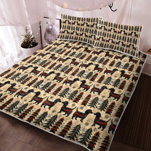 Load image into Gallery viewer, Yuletide Kisses Black Tan Dachshunds Christmas Quilt Blanket Bedding Set-Bedding-Bedding, Blankets, Christmas, Dachshund, Home Decor-3