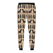 Yuletide Kisses Black Tan Dachshunds Christmas Unisex Sweatpants-Apparel-Apparel, Christmas, Dachshund, Dog Dad Gifts, Dog Mom Gifts, Pajamas-5