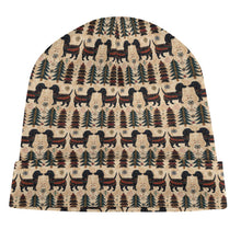 Load image into Gallery viewer, Yuletide Kisses Black Tan Dachshunds Warm Christmas Beanie-Accessories-Accessories, Christmas, Dachshund, Dog Mom Gifts, Hats-ONE SIZE-5