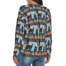 Load image into Gallery viewer, Yuletide Scottish Terrier Women's V-Neck Christmas Sweater-Apparel-Apparel,Christmas,Dog Mom Gifts,Scottish Terrier,Sweater,Sweatshirt-4