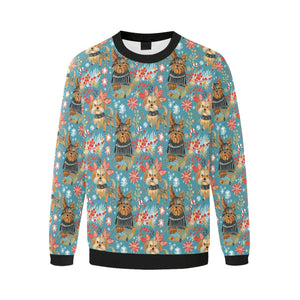 Yuletide Yorkies Christmas Fuzzy Sweatshirt for Men-Apparel-Apparel, Christmas, Dog Dad Gifts, Sweatshirt, Yorkshire Terrier-3