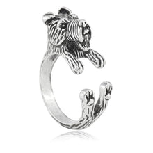 Load image into Gallery viewer, 3D Airedale Terrier Finger Wrap Rings-Dog Themed Jewellery-Airedale Terrier, Dogs, Jewellery, Ring-3