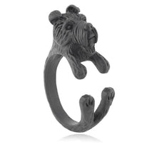 Load image into Gallery viewer, 3D Airedale Terrier Finger Wrap Rings-Dog Themed Jewellery-Airedale Terrier, Dogs, Jewellery, Ring-6