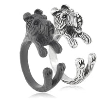 Load image into Gallery viewer, 3D Airedale Terrier Finger Wrap Rings-Dog Themed Jewellery-Airedale Terrier, Dogs, Jewellery, Ring-8