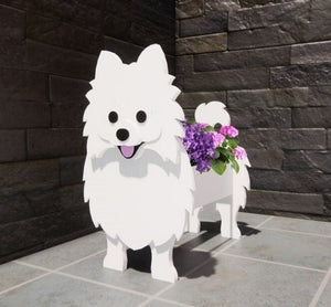 3D American Eskimo Dog Love Small Flower Planter-Home Decor-American Eskimo Dog, Dogs, Flower Pot, Home Decor-Pomeranian-14