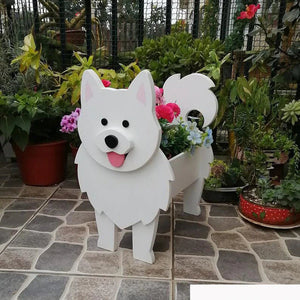 3D American Eskimo Dog Love Small Flower Planter-Home Decor-American Eskimo Dog, Dogs, Flower Pot, Home Decor-20