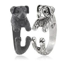 Load image into Gallery viewer, 3D Australian Shepherd Finger Wrap Rings-Dog Themed Jewellery-Australian Shepherd, Dogs, Jewellery, Ring-8