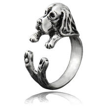 Load image into Gallery viewer, 3D Basset Hound Finger Wrap Rings-Dog Themed Jewellery-Basset Hound, Dogs, Jewellery, Ring-4