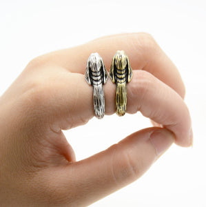 3D Basset Hound Finger Wrap Rings-Dog Themed Jewellery-Basset Hound, Dogs, Jewellery, Ring-6