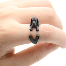 Load image into Gallery viewer, 3D Basset Hound Finger Wrap Rings-Dog Themed Jewellery-Basset Hound, Dogs, Jewellery, Ring-8
