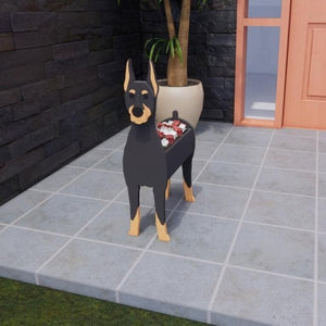 3D Basset Hound Love Small Flower Planter-Home Decor-Basset Hound, Dogs, Flower Pot, Home Decor-Doberman-12